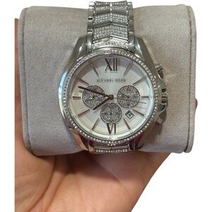Michael Kors Silver Crystal Accent Women's Watch